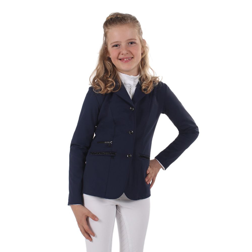 QHP Turniersakko Juliet Junior - blau, Größe 164