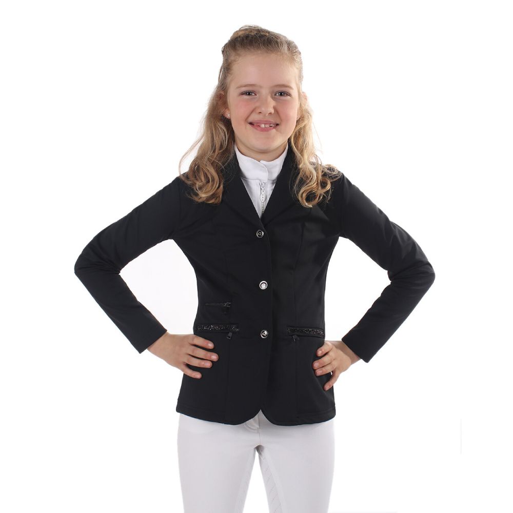 QHP Turniersakko Juliet Junior - schwarz, Größe 140