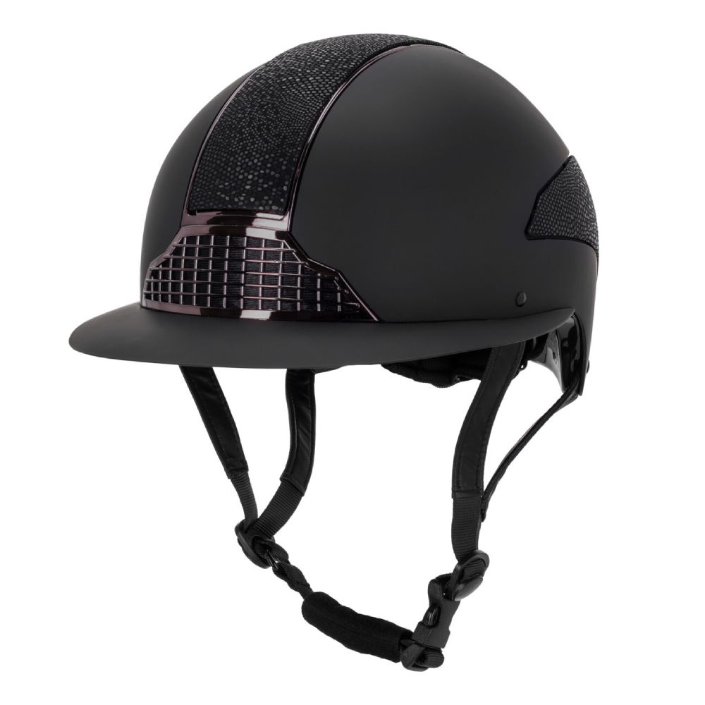 QHP Reithelm Detroit Polovisier - schwarz, Größe 59-61