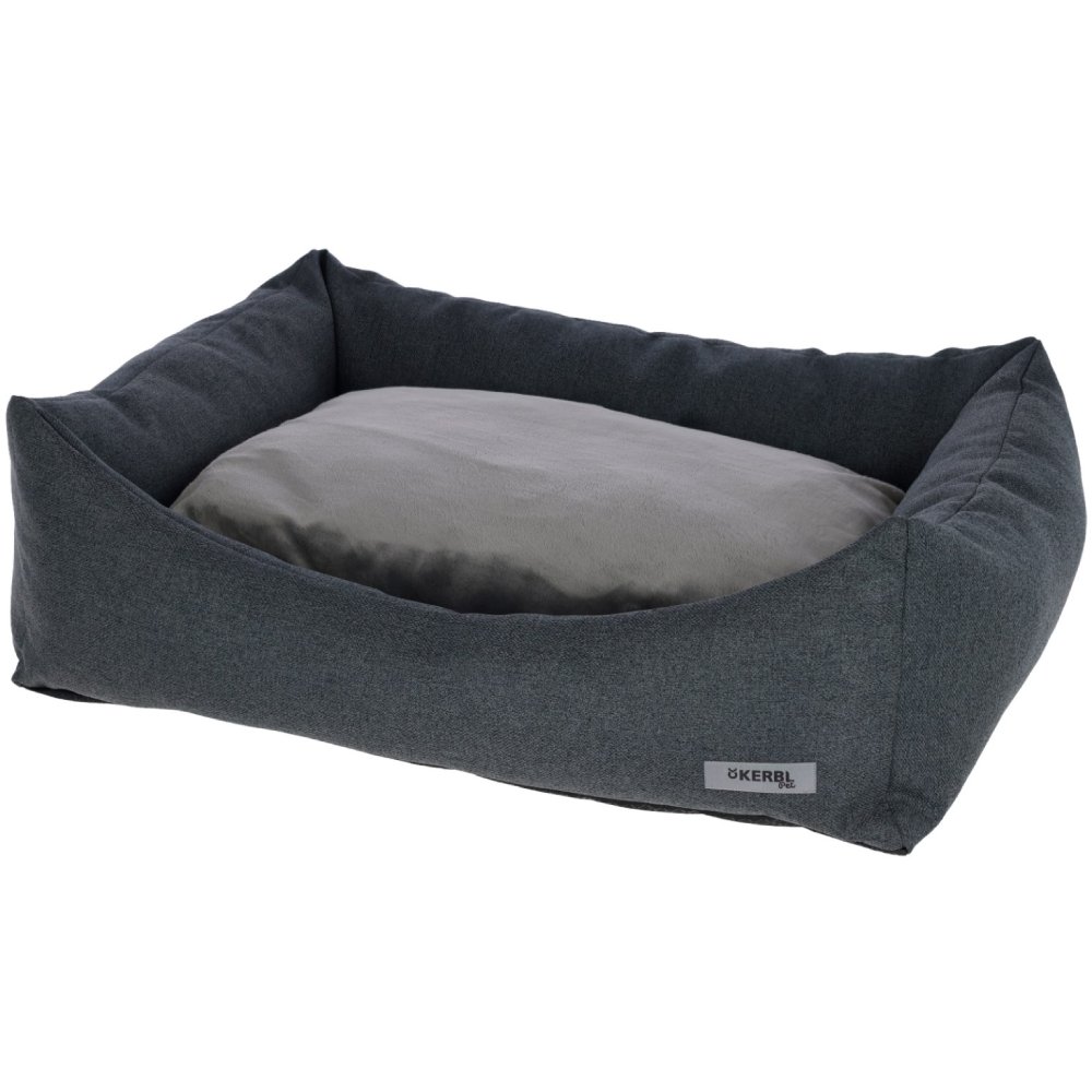 Kerbl Kuschelbett Platin Ortho - grau, Größe 110 x 75 x 27 cm