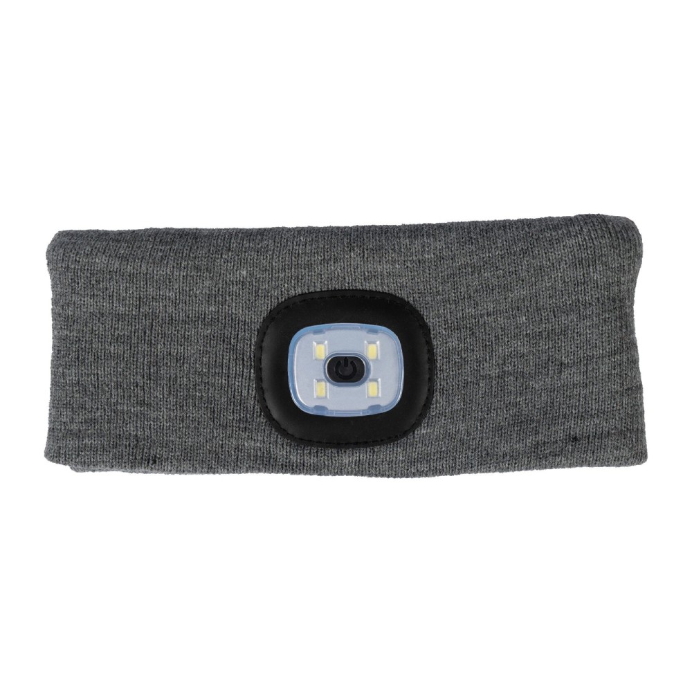 HKM Honey Stirnband mit integriertem Lichtelement - grau meliert
