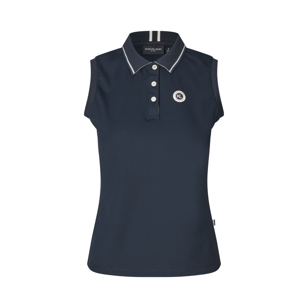 Kingsland KLLaura Ärmelloses Top aus Polostoff für Damen - navy, Größe XS