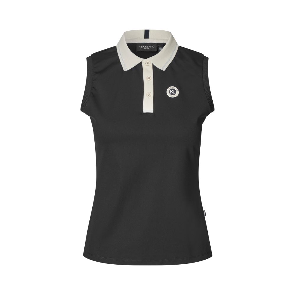 Kingsland KLLaura Ärmelloses Top aus Polostoff für Damen - black, Größe XL