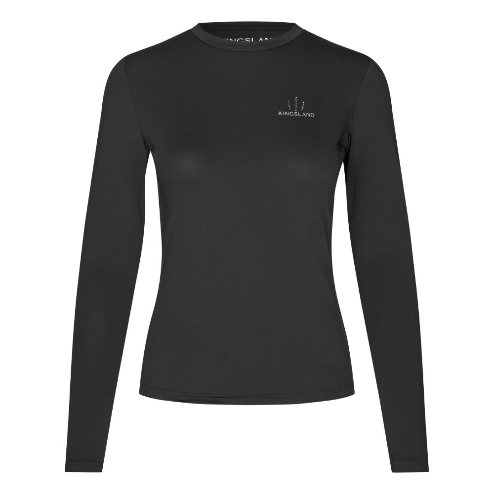 Kingsland KLLea Damen-Trainingsshirt mit Rundhalsausschnitt - black, Größe L