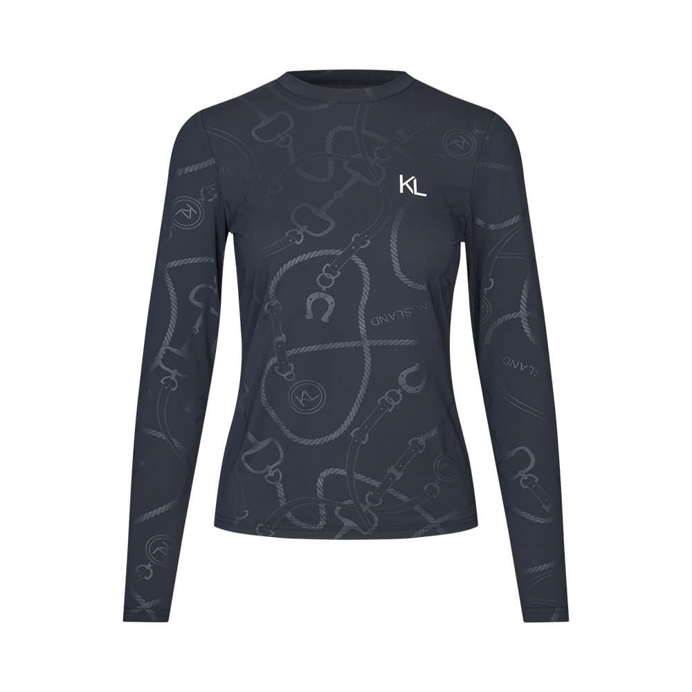 Kingsland KLLindsey Damen-Trainingshemd mit Rundhalsausschnitt - navy, Größe XL