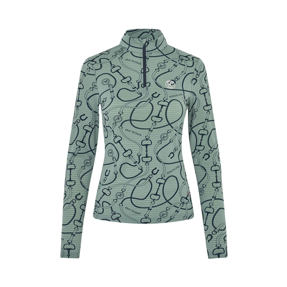 Kingsland KLLarissa Damen-Trainingsshirt aus Mesh - green agave, Größe XXL