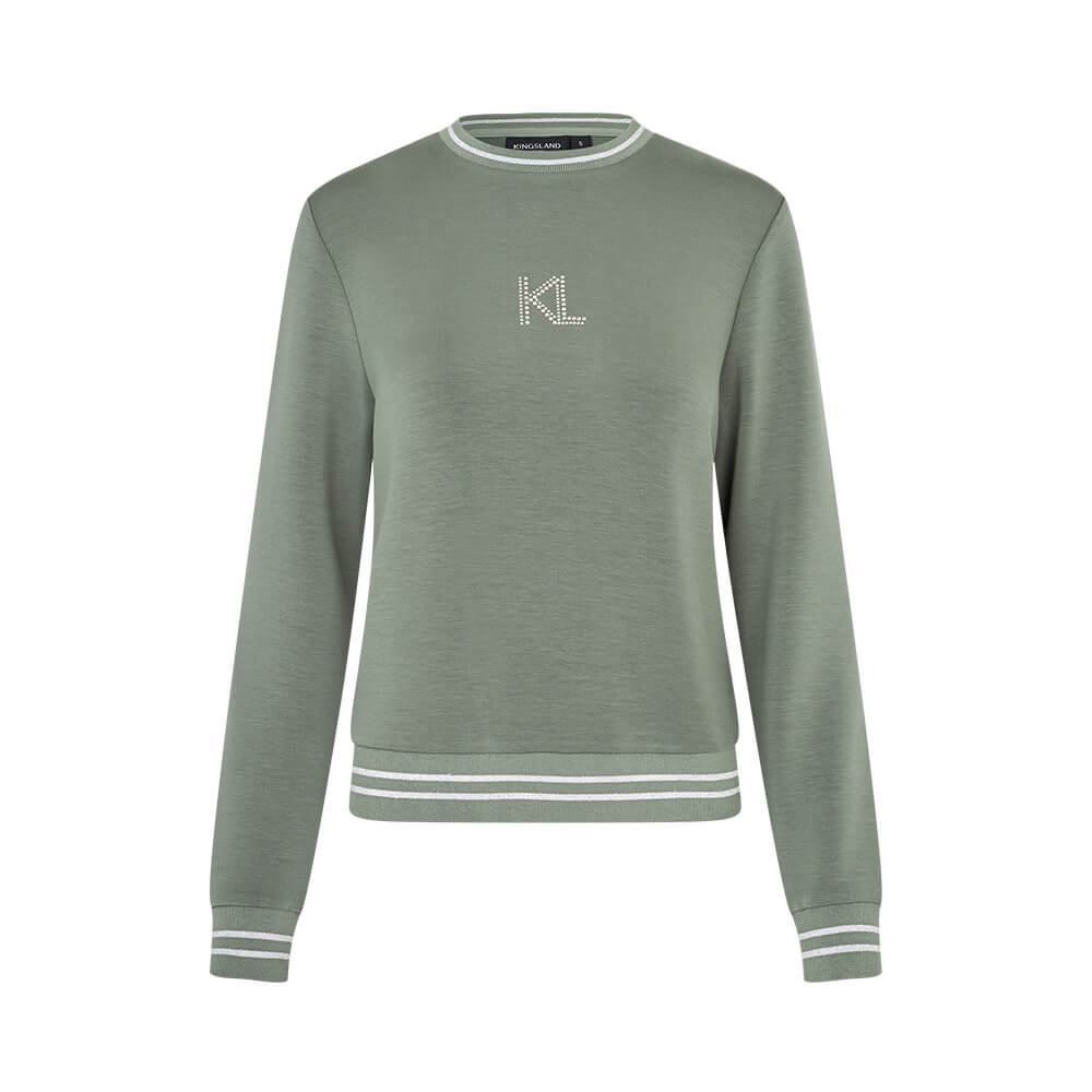 Kingsland KLLilian Swarovski-Sweatshirt für Damen - green agave, Größe L