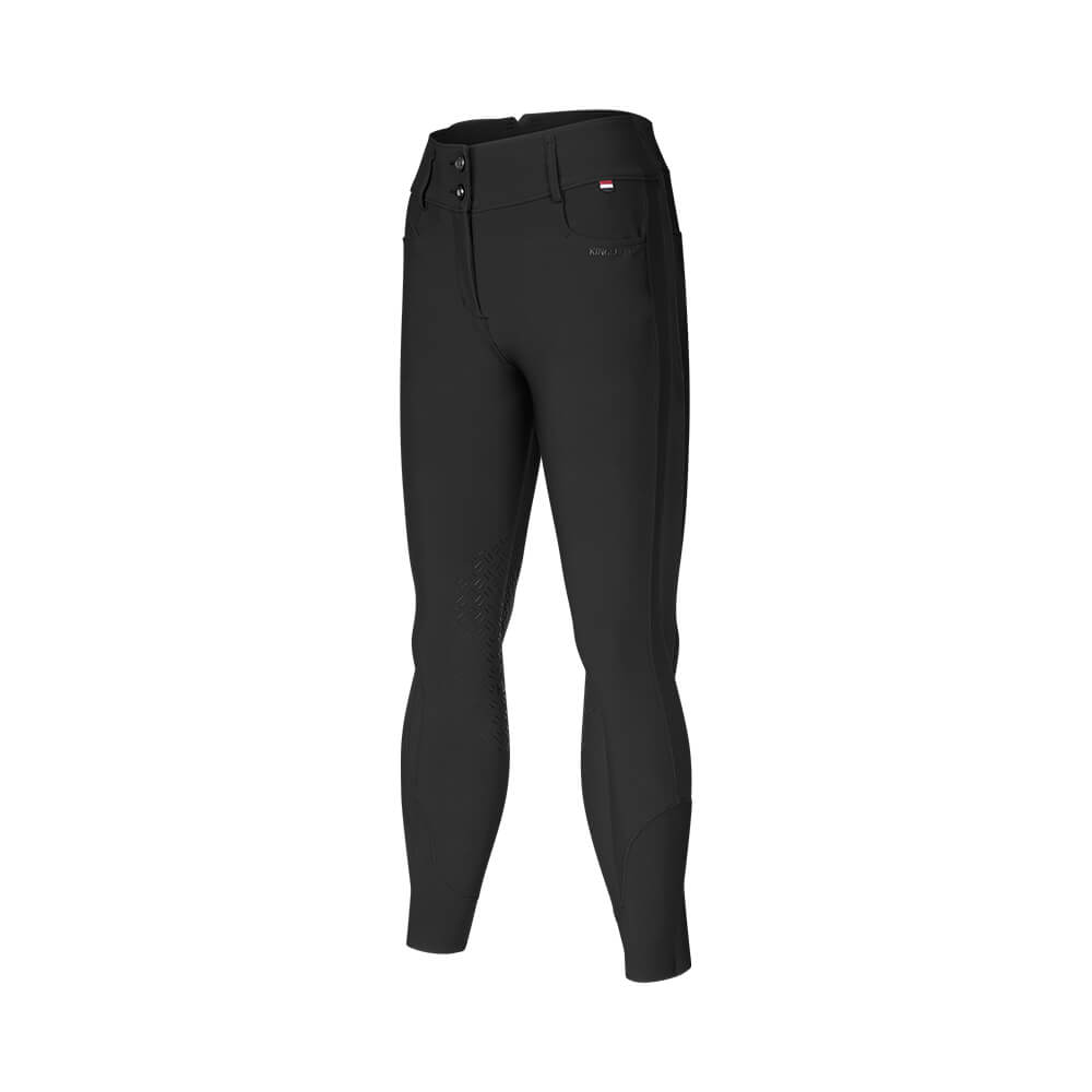 Kingsland KLKora Reithose in H-Form mit Kniegrip für Damen - black, Größe 36