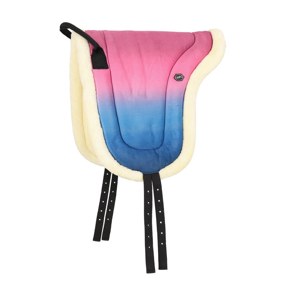 QHP Bareback Pad Rosalynn - rosa/blau, Größe Pony
