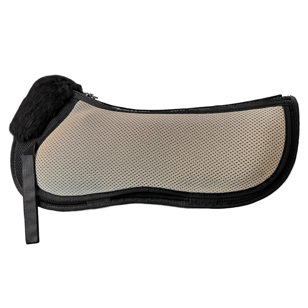 Euroriding AirTec Plus Lammfell Pad - creme-schwarz/schwarz, Größe S