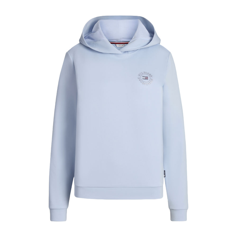 Tommy Hilfiger Equestrian Hollywood Rhinestone Pullover Damen - sweet blue, Größe XXS