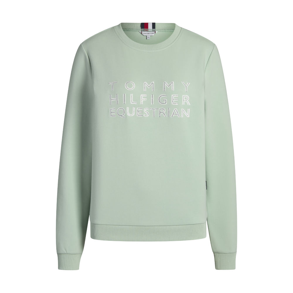 Tommy Hilfiger Equestrian Belair Rhinestone Sweatshirt Damen - belair mint, Größe XS