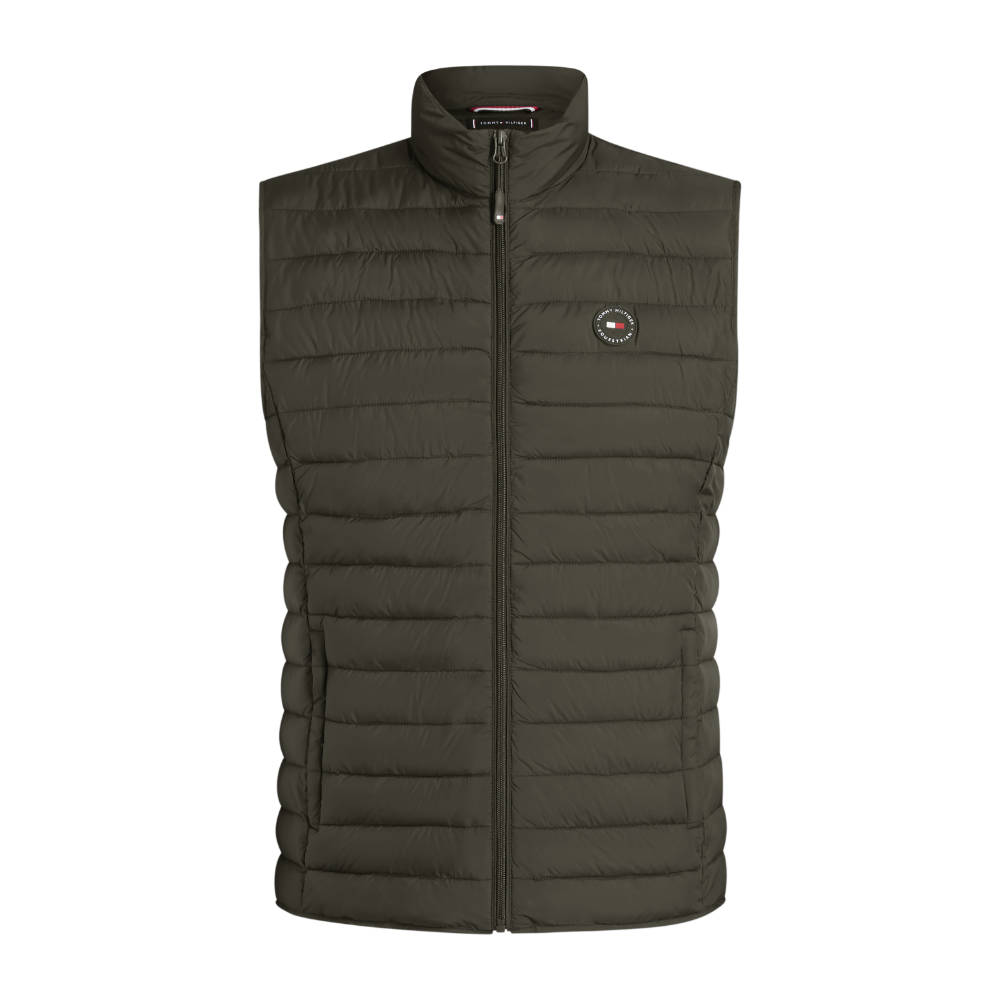 Tommy Hilfiger Equestrian Montero Quilted Pufferweste Herren - camo green, Größe XS