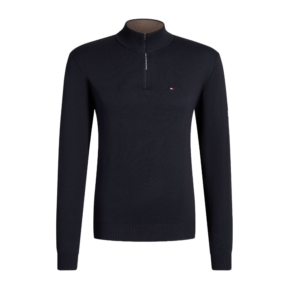 Tommy Hilfiger Equestrian Irvine 1/4 Zip Strickpullover Herren - desert sky, Größe M