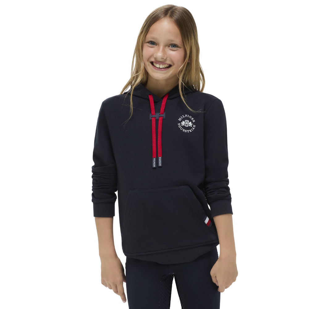 Tommy Hilfiger Equestrian Laguna Logo Pullover Kinder - desert sky, Größe 140