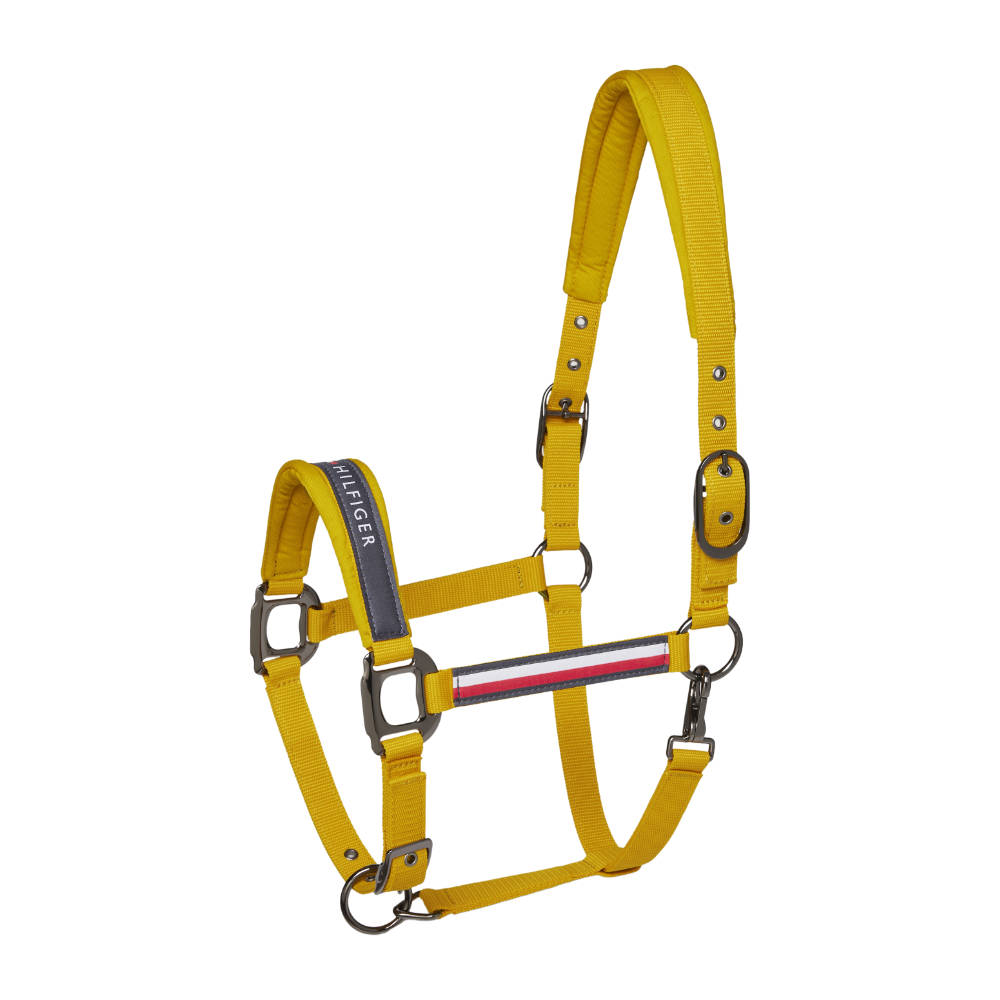 Tommy Hilfiger Equestrian Yale Set Halfter mit Führstrick - mustard, Größe Warmblut