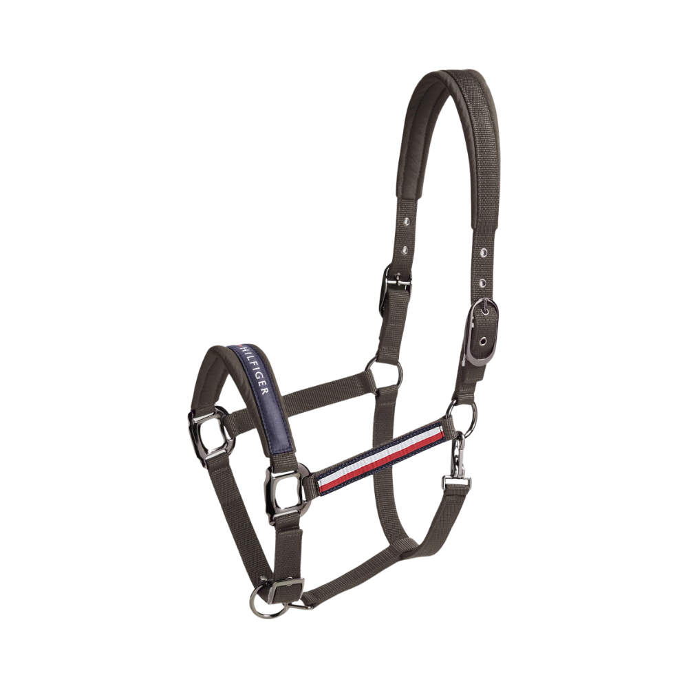 Tommy Hilfiger Equestrian Yale Set Halfter mit Führstrick - ash, Größe Warmblut