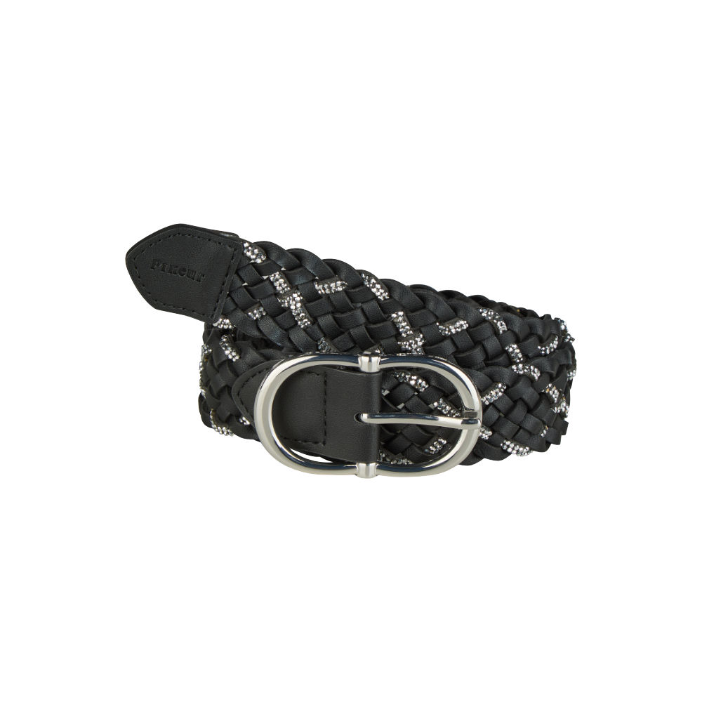 Pikeur FS26 geflochtener Glitzergürtel the Core Damen - black/silver, Größe 105