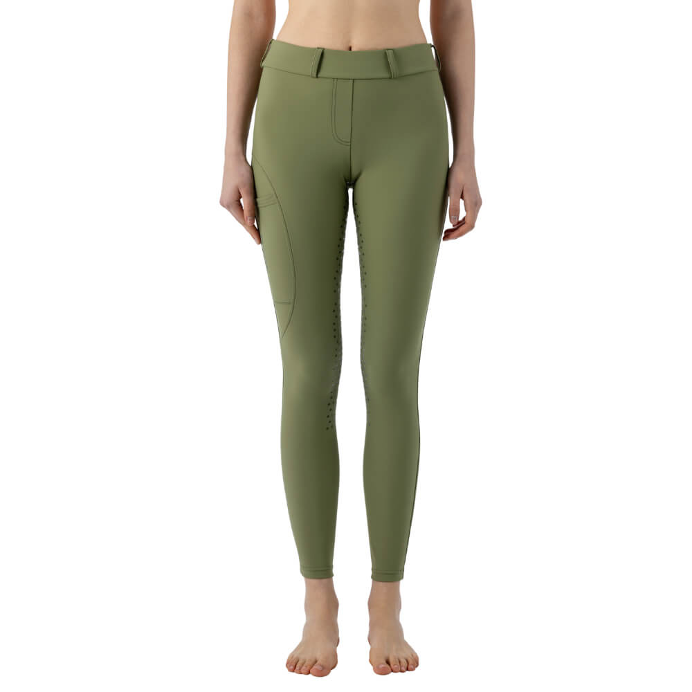Equiline Eqednaf Vollgrip Reitleggings Damen - loden green, Größe XL