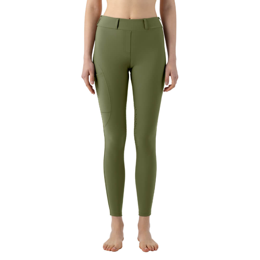 Equiline Eqednak Kniegrip Reitleggings Damen - loden green, Größe XXS
