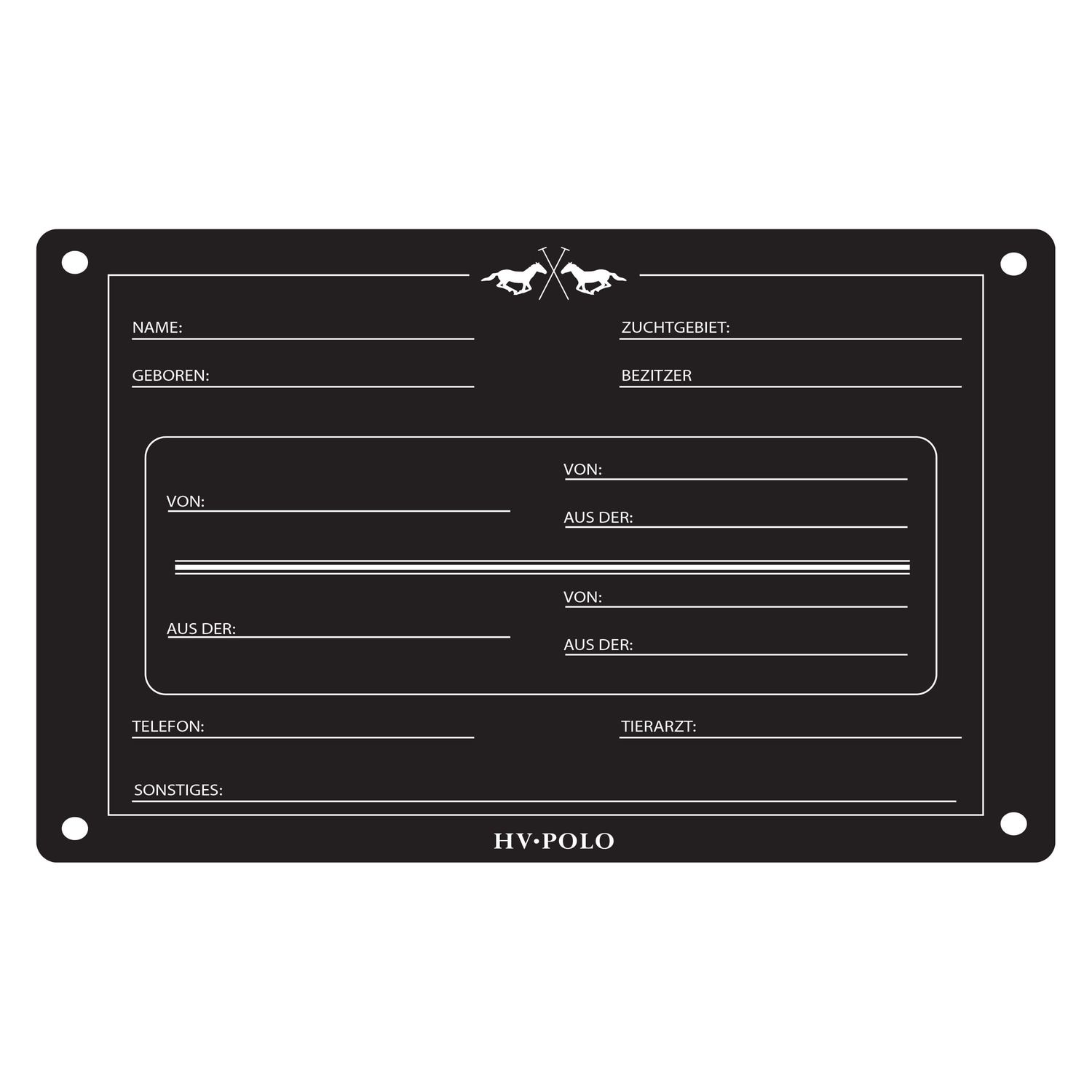 HV Polo Boxenschild aus Metall