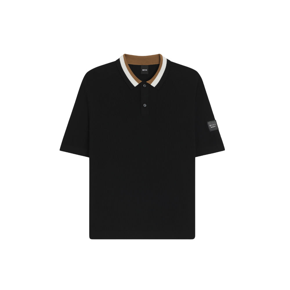 BOSS Equestrian Joshua Strick Polo Rice Herren - black, Größe XS