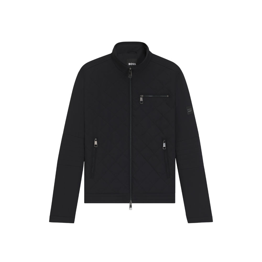 BOSS Equestrian Rian Motorbiker Puffer Jacke Herren - black, Größe S