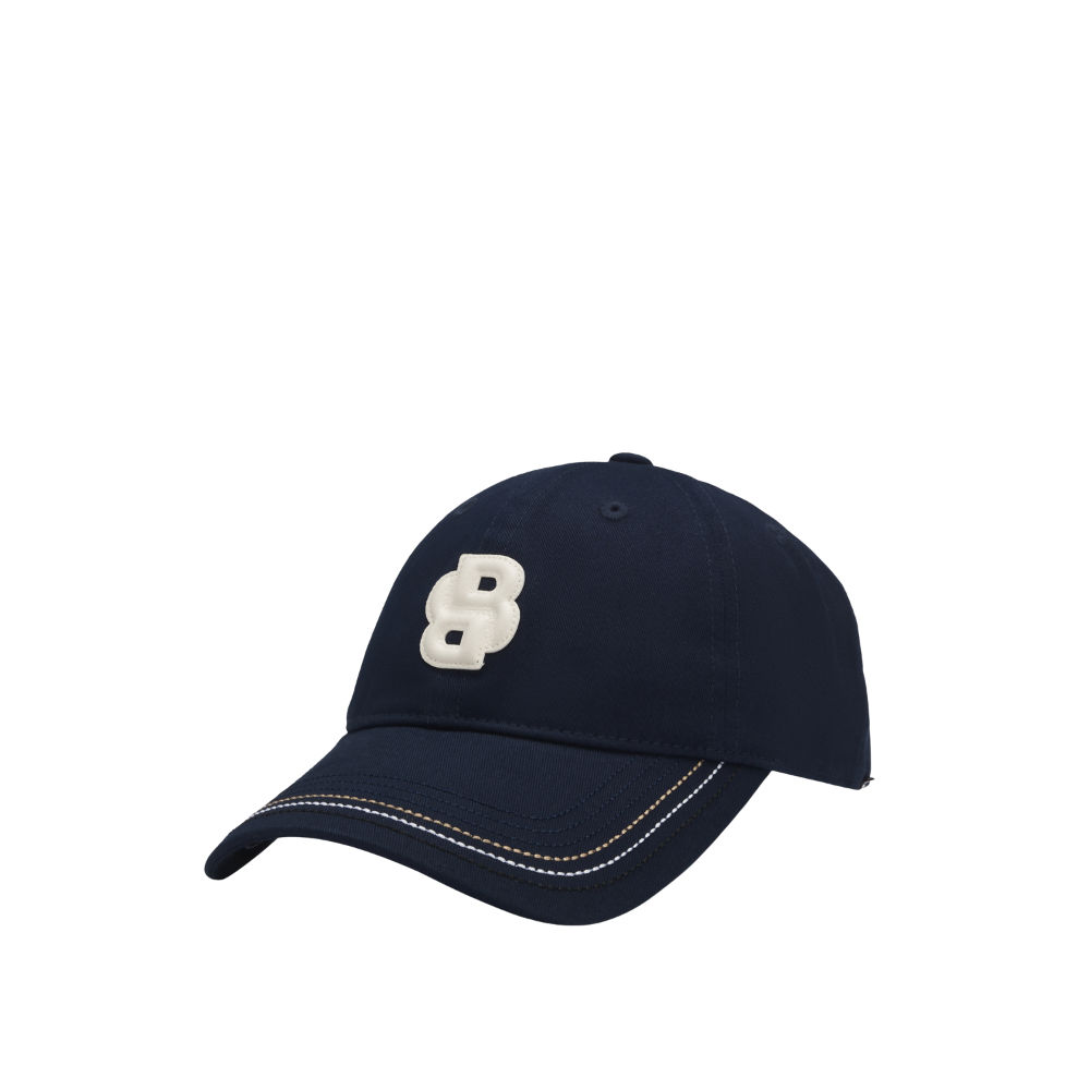 BOSS Equestrian Cap Leder BB - sky captain, Größe 57