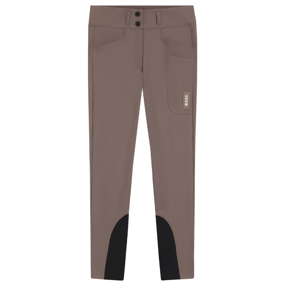 BOSS Equestrian Hailey High Waist Vollbesatz Reithose Damen - dark pumice, Größe XL