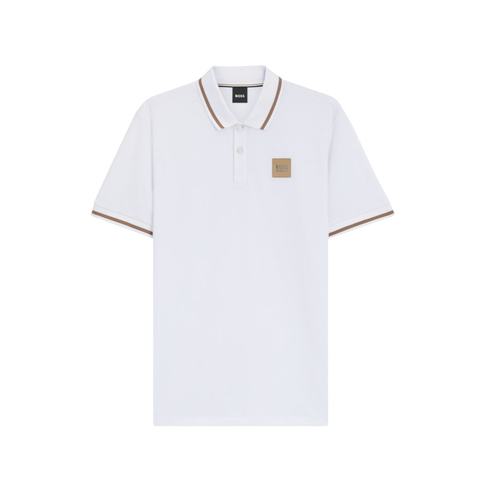 BOSS Equestrian Paul Polo Patch Herren - white, Größe XS