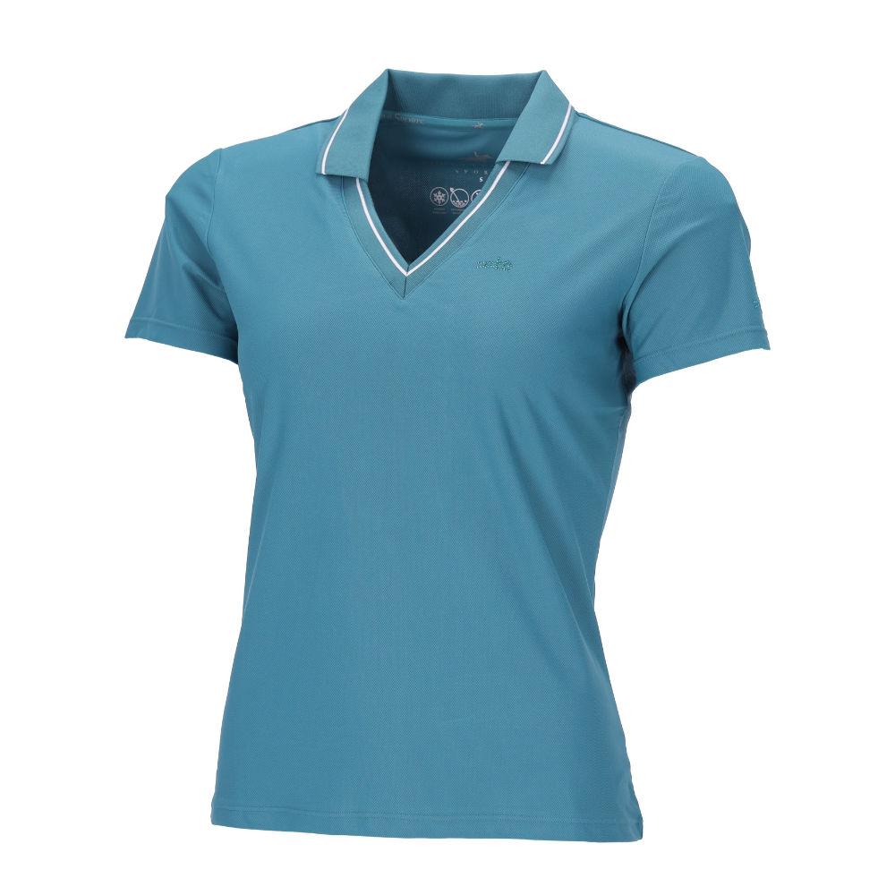 Schockemöhle SPMiley Polo T-Shirt Damen - colonial blue, Größe XS