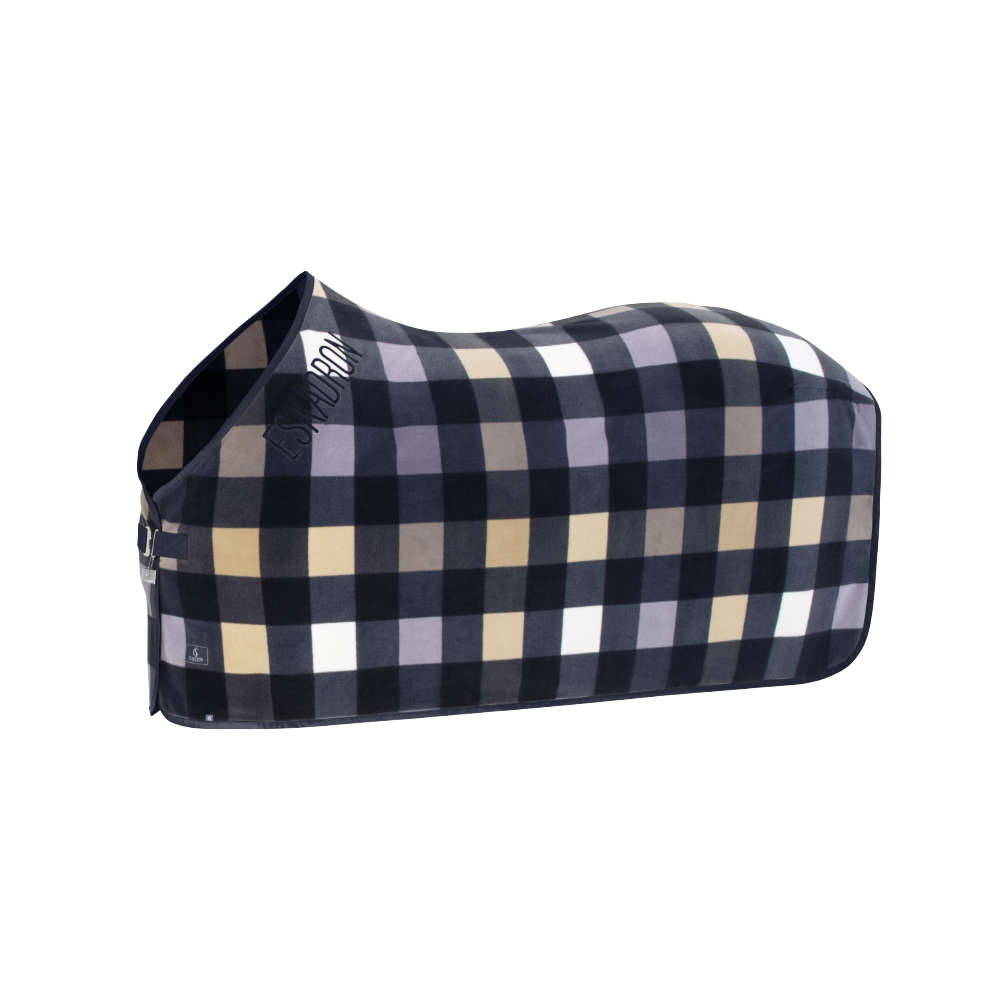 Eskadron Classic Sports 26 Fleece Check Abschwitzdecke - navy-sierra-orchid, Größe 155 cm (XL)