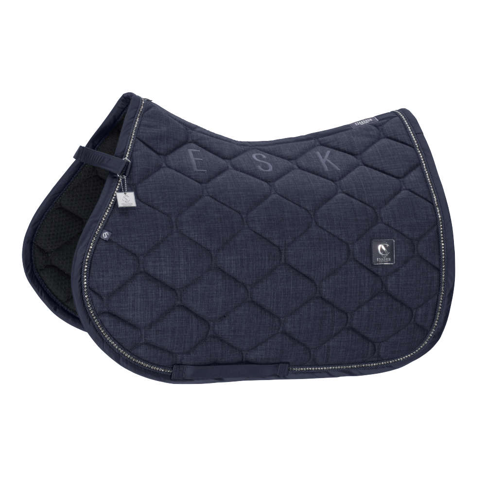 Eskadron Classic Sports 26 Bouclé Crystal Schabracke - navy, Größe Warmblut Vielseitigkeit