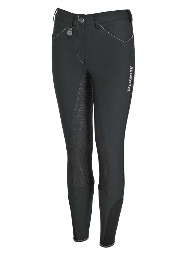 Pikeur Patrizia Grip Ganzbesatzreithose Kinder - darkshadow, Größe 140