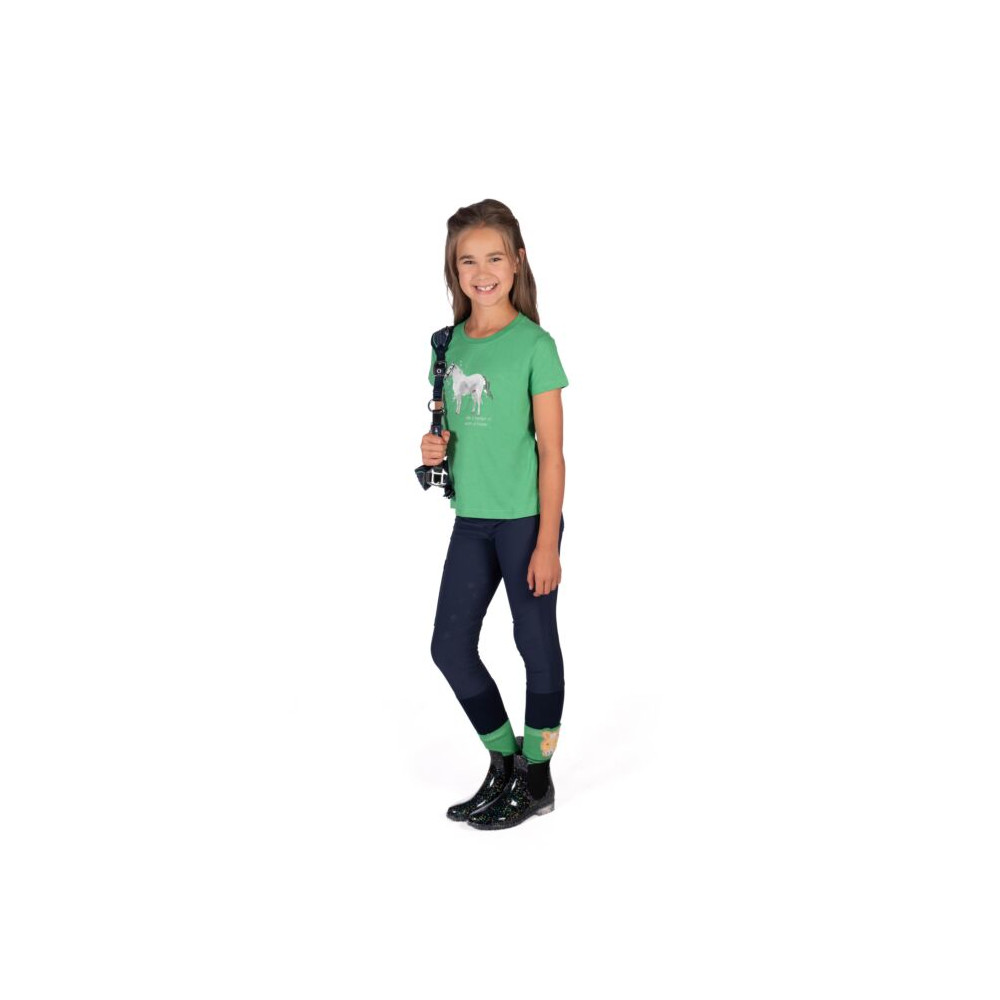 HKM T-Shirt Sparkle - grün, Größe 158/164