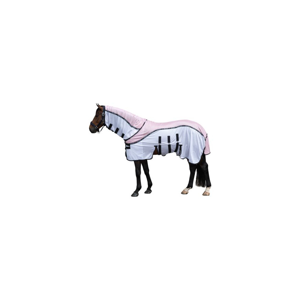 HKM Fliegendecke Light - rosa/weiß, Größe 125 cm