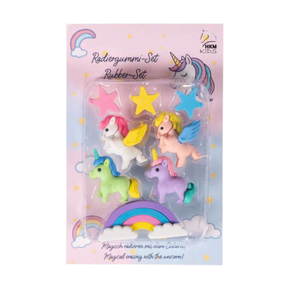 HKM RadiergummiSet Unicorn - bunt