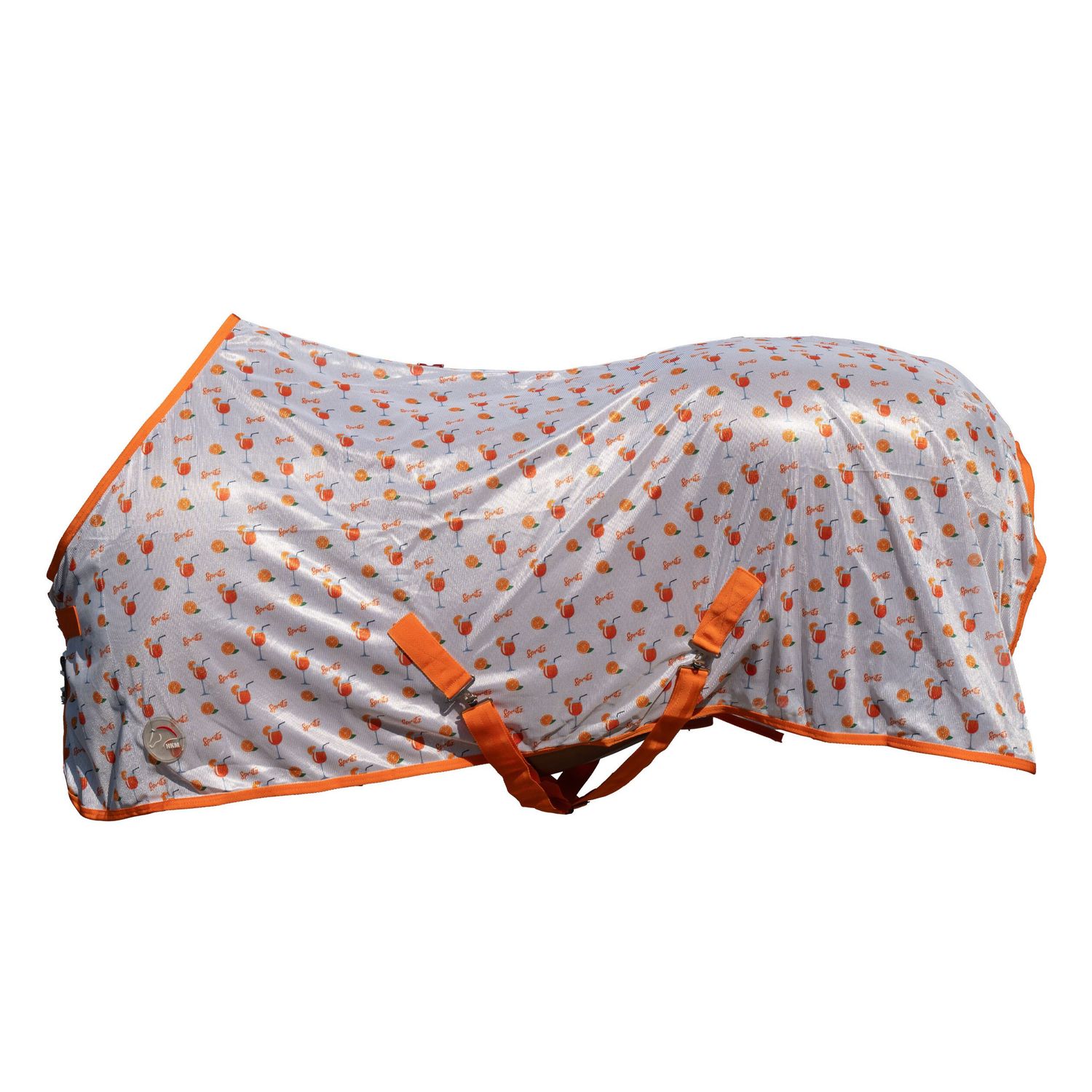 HKM Fliegendecke Splash - orange, Größe 75 cm