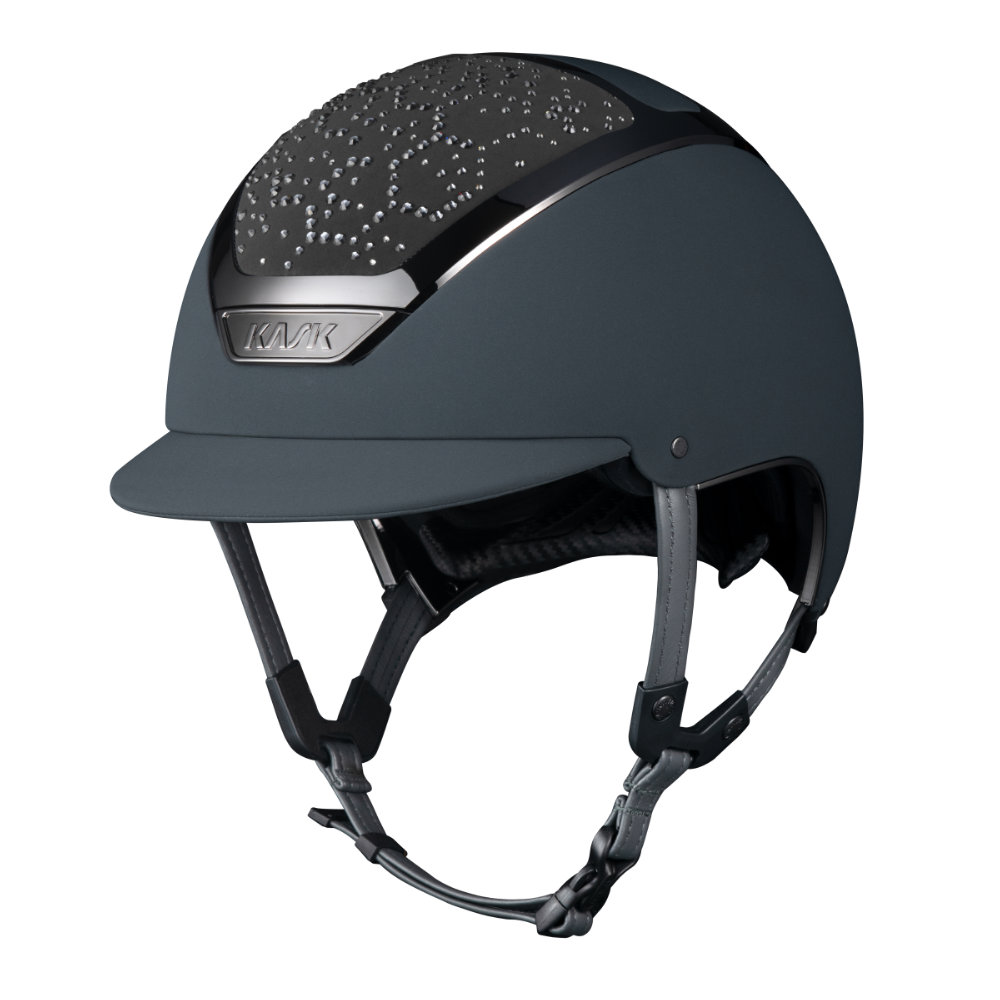 KASK Dogma Chrome Swarovski Vibe Reithelm - anthracite/anthracite/graphite mix, Größe 58