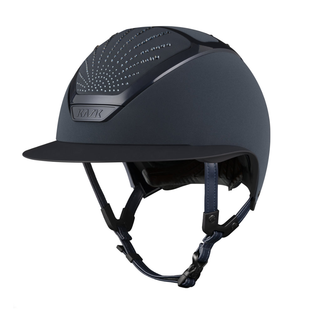 KASK Star Lady Chrome Swarovski Origin Reithelm - navy/navy/montana, Größe 58