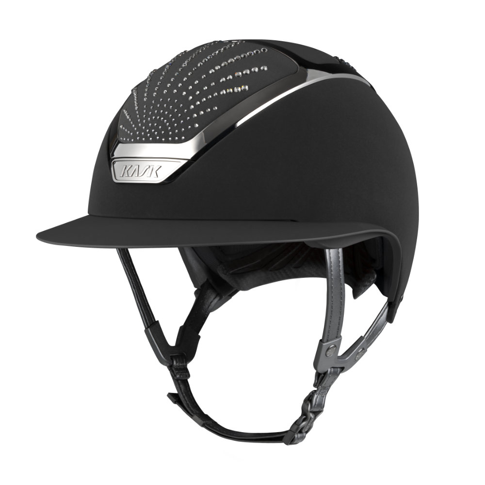 KASK Star Lady Chrome Swarovski Origin Reithelm - black/black/graphite, Größe 58