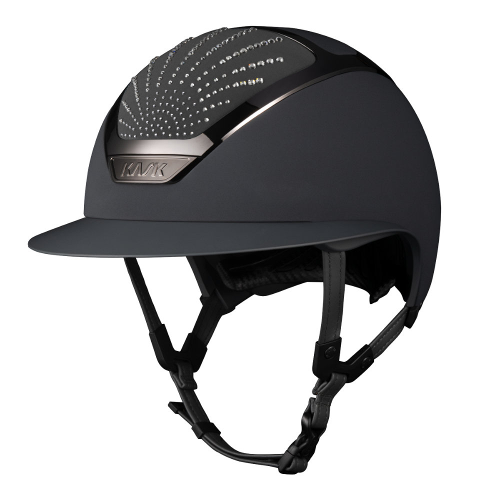 KASK Star Lady Chrome Swarovski Origin Reithelm - anthracite/anthracite/graphite, Größe 59