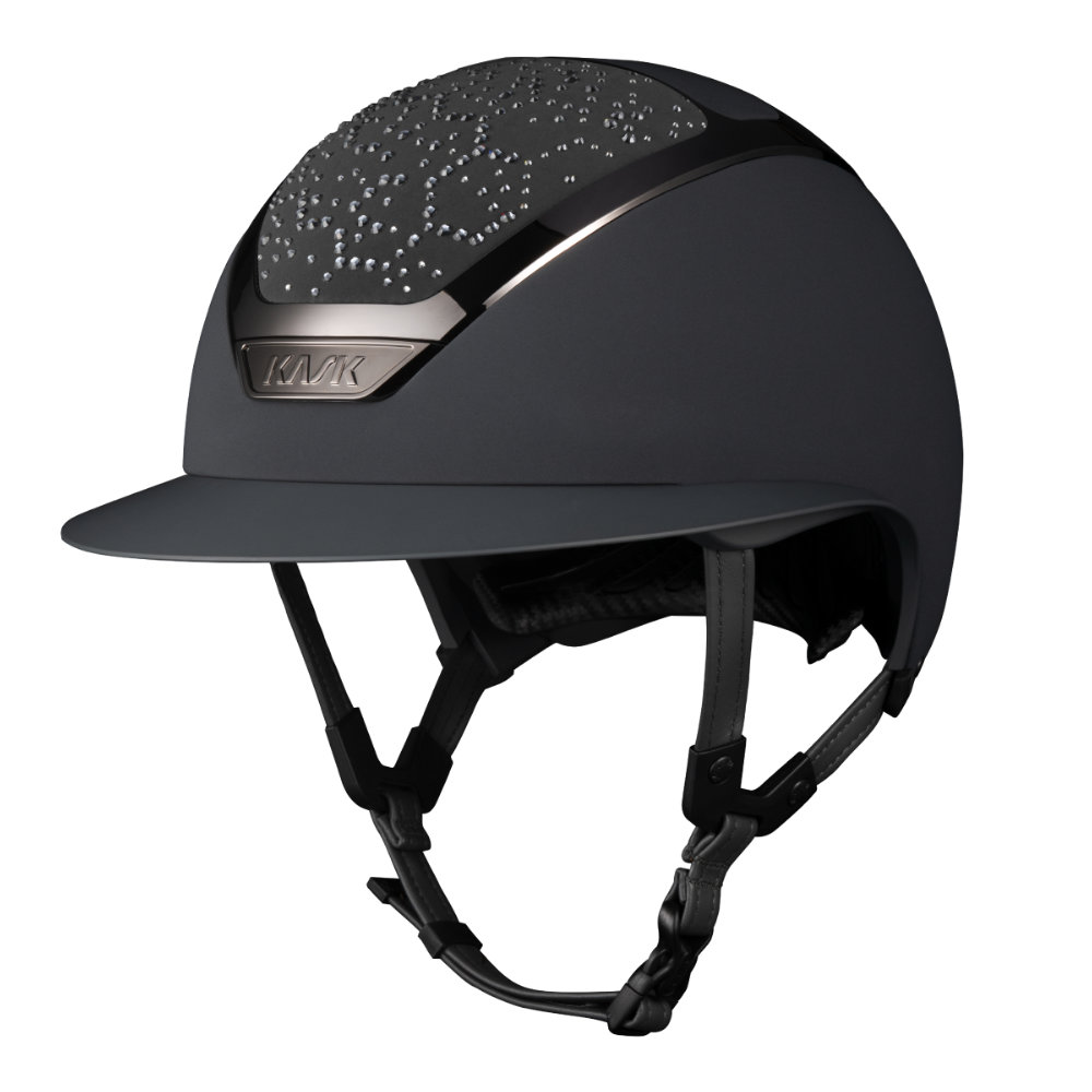 KASK Star Lady Chrome Swarovski Vibe Reithelm - anthracite/anthracite/graphite mix, Größe 58