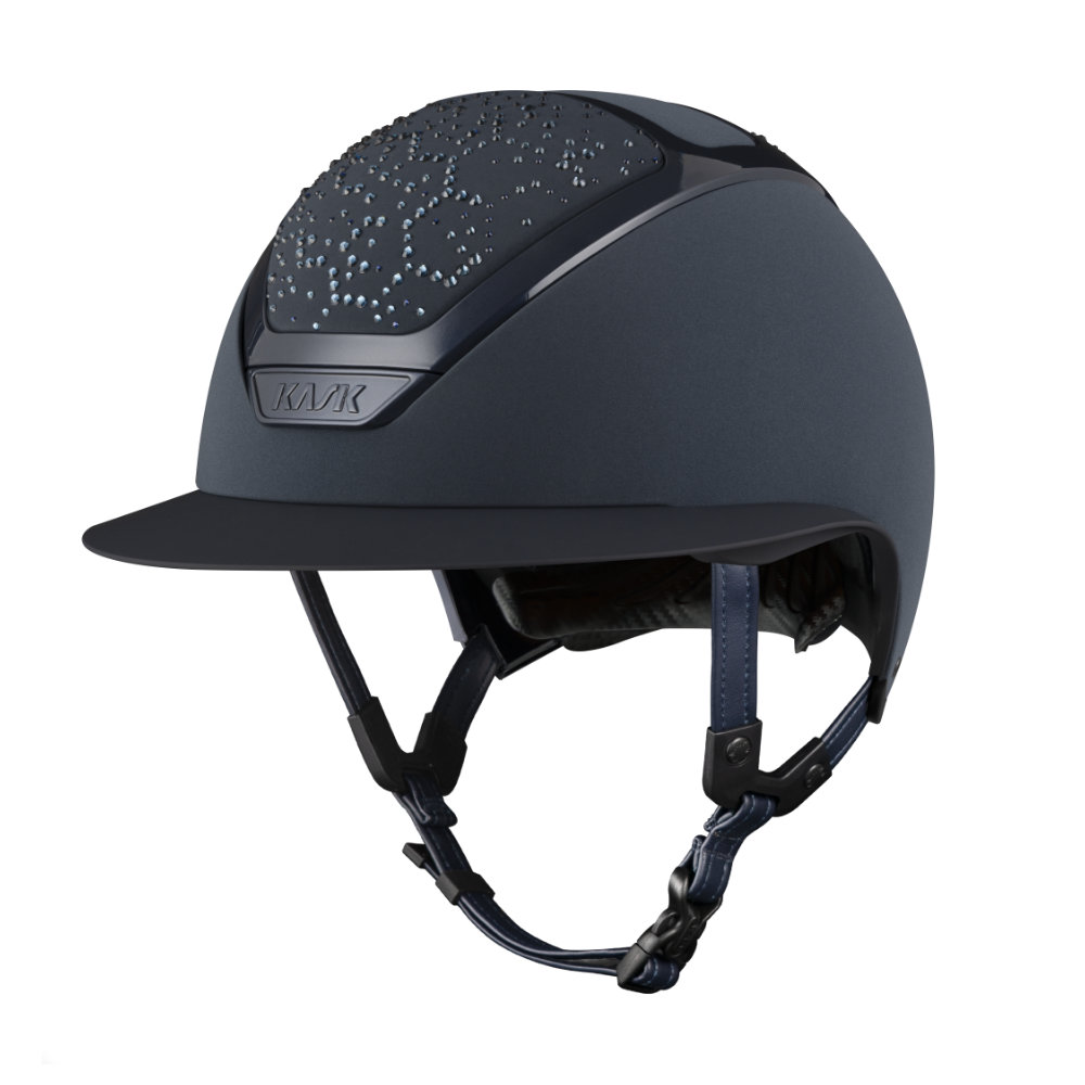 KASK Star Lady Chrome Swarovski Vibe Reithelm - navy/navy/montana mix, Größe 55