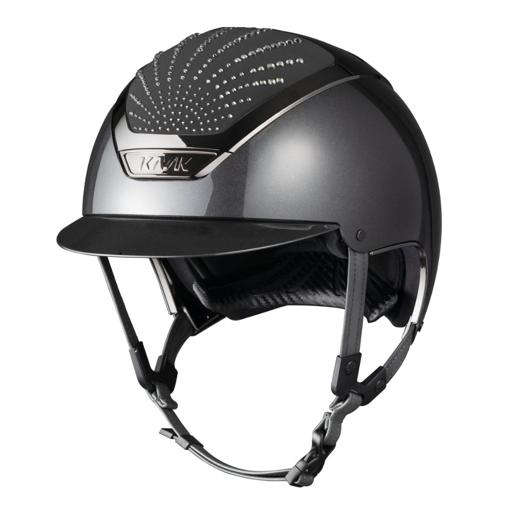 KASK Dogma Pure Shine Swarovski Origin Reithelm - anthracite/anthracite/graphite, Größe 53