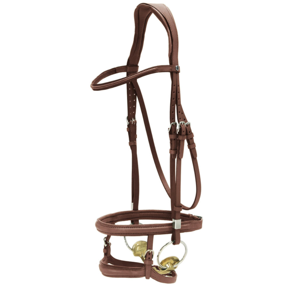 Stübben Trense Sligo mit Slide&Lock mit Tandem Reithalfter - ebony/ebony, Größe Vollblut