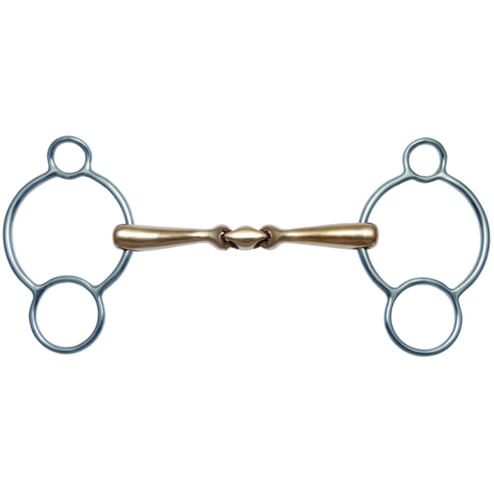 Stübben Steeltec Quick Contact 3 Ring Trense - Größe Sweet Copper