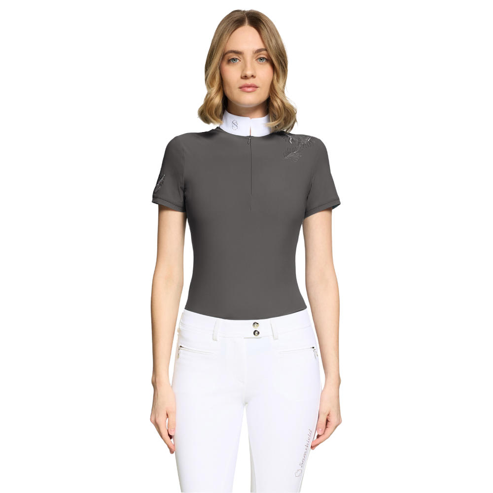 Samshield SS26 Lea Crystal Ferna Turniershirt kurzarm Damen - magnet, Größe S