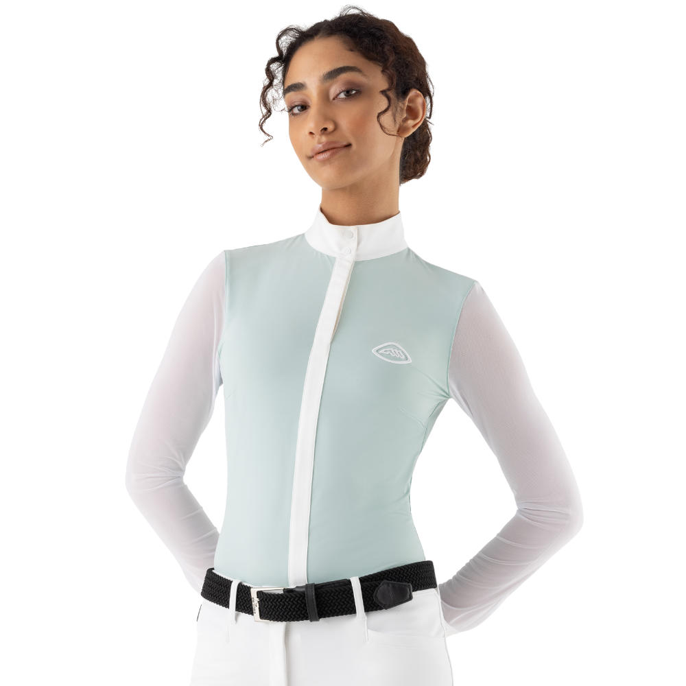 Equiline Eqcubra Langarmshirt Damen - surf green, Größe M