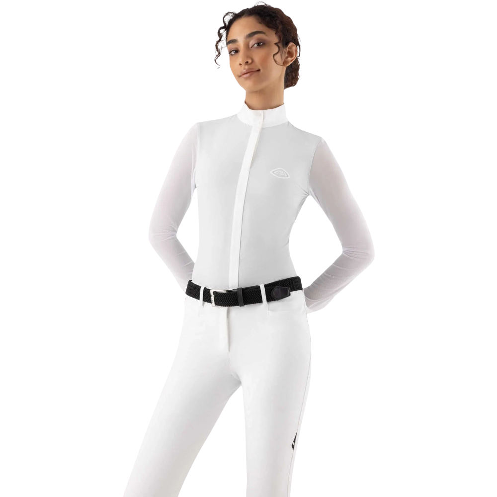 Equiline Eqcubra Langarmshirt Damen - weiß, Größe XXL